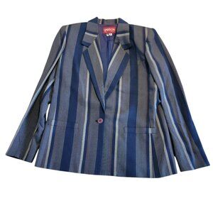Sasson Jacket Womens Size 6/7 Striped Blazer Vintage Classic‎ Unique